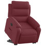 Voir la diapositive 3 : VIDAXL Fauteuil inclinable electrique rouge bordeaux tissu