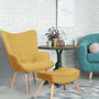 Voir la diapositive 2 : Paris Prix Fauteuil & Pouf Scandinave  Orle  98cm Jaune