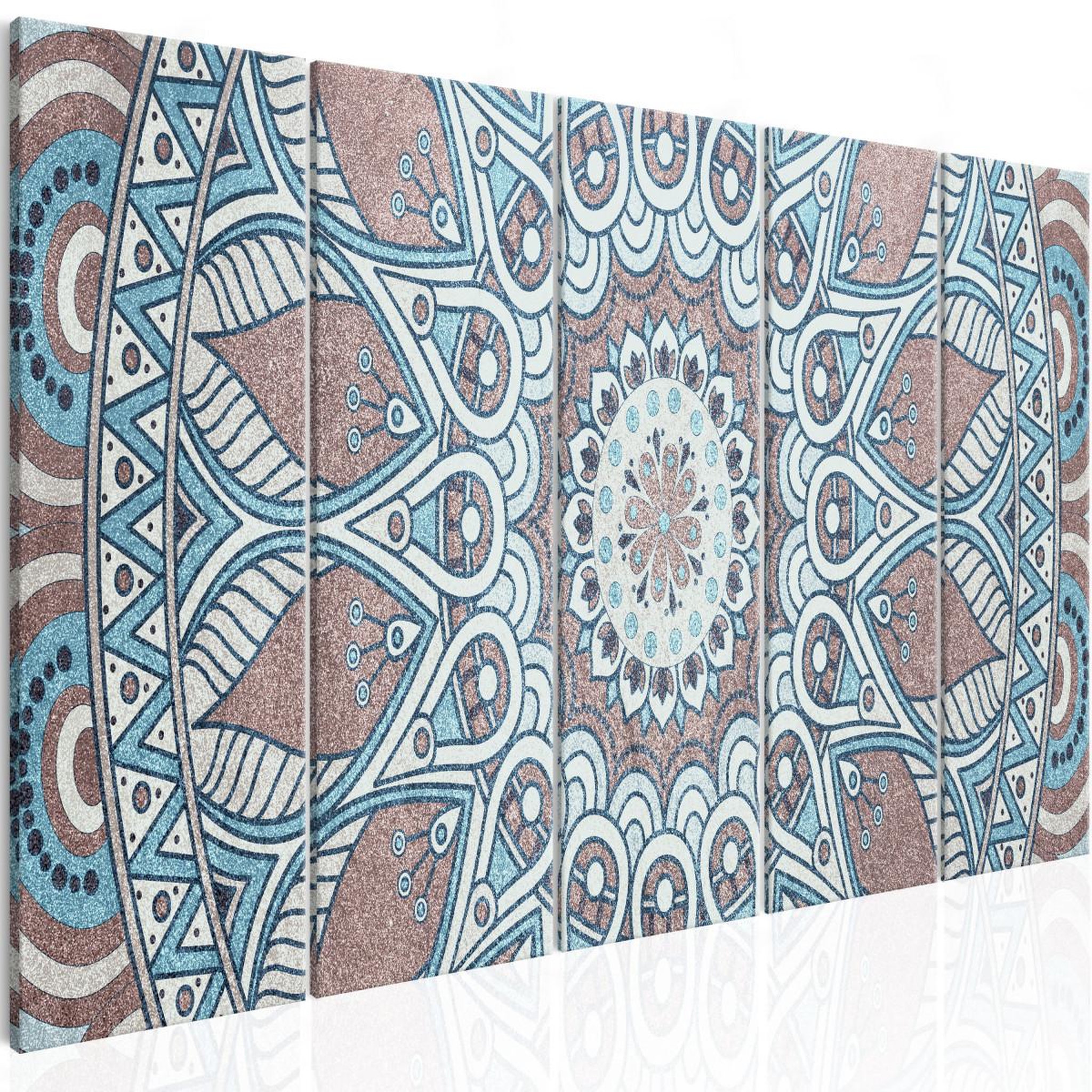 Paris Prix Tableau imprimé 5 panneaux  oriental circle narrow. Coloris disponibles : Multicolore