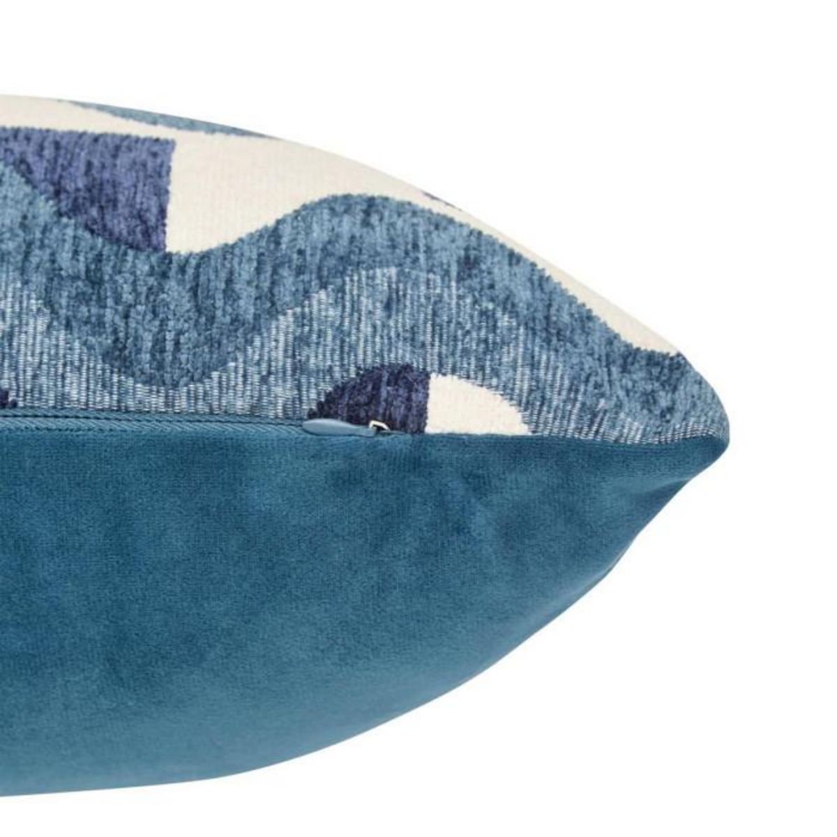 ATMOSPHERA Coussin en Jacquard Chenillé  Floe  38x58cm Bleu Égéen