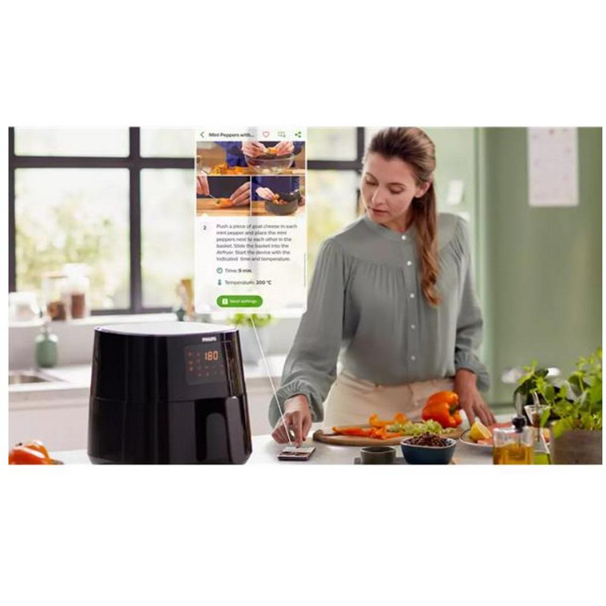 Voir la diapositive 6 : Philips Airfryer XL HD9280/60 Serie 5000