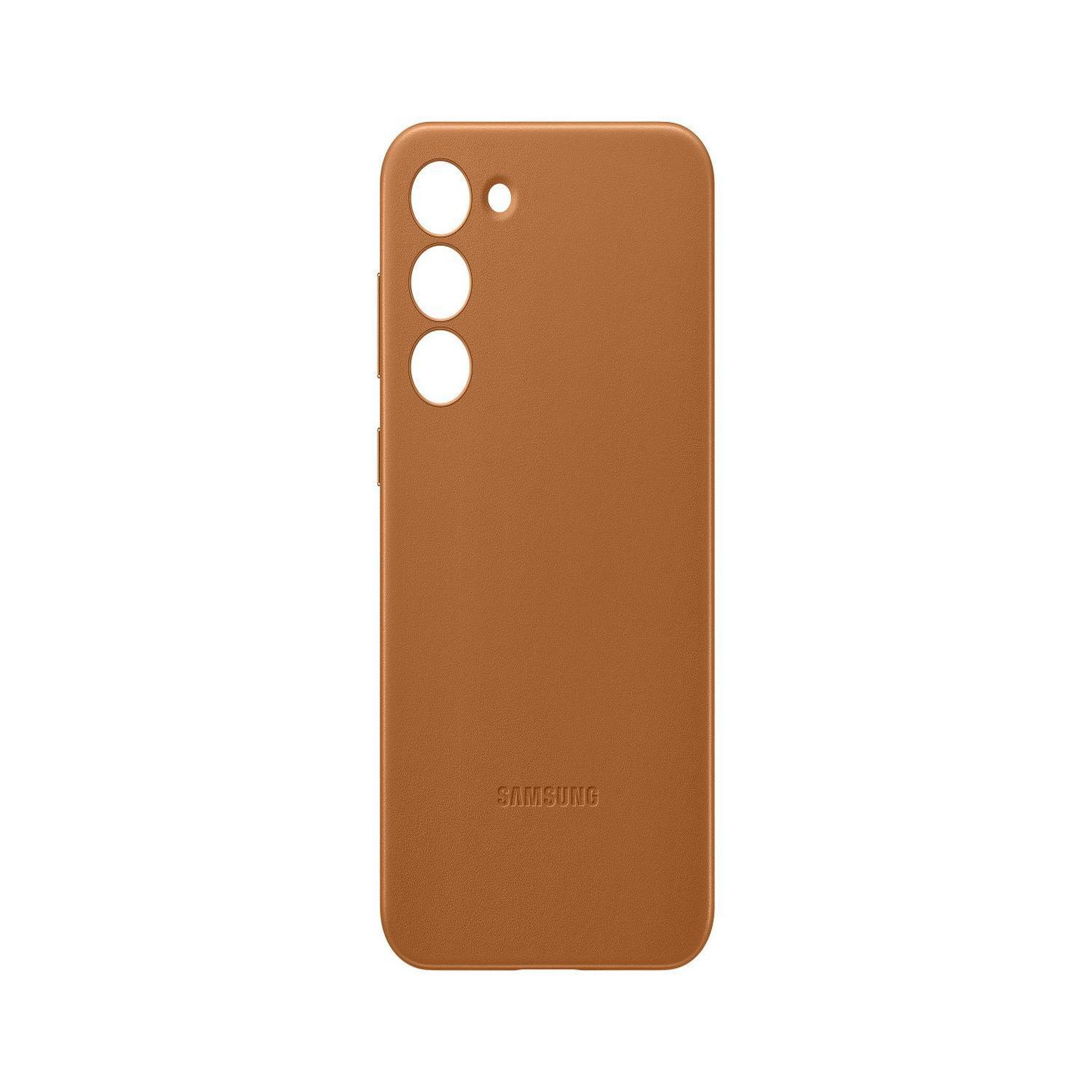 Voir la diapositive 3 : Samsung Coque S23+ cuir Camel