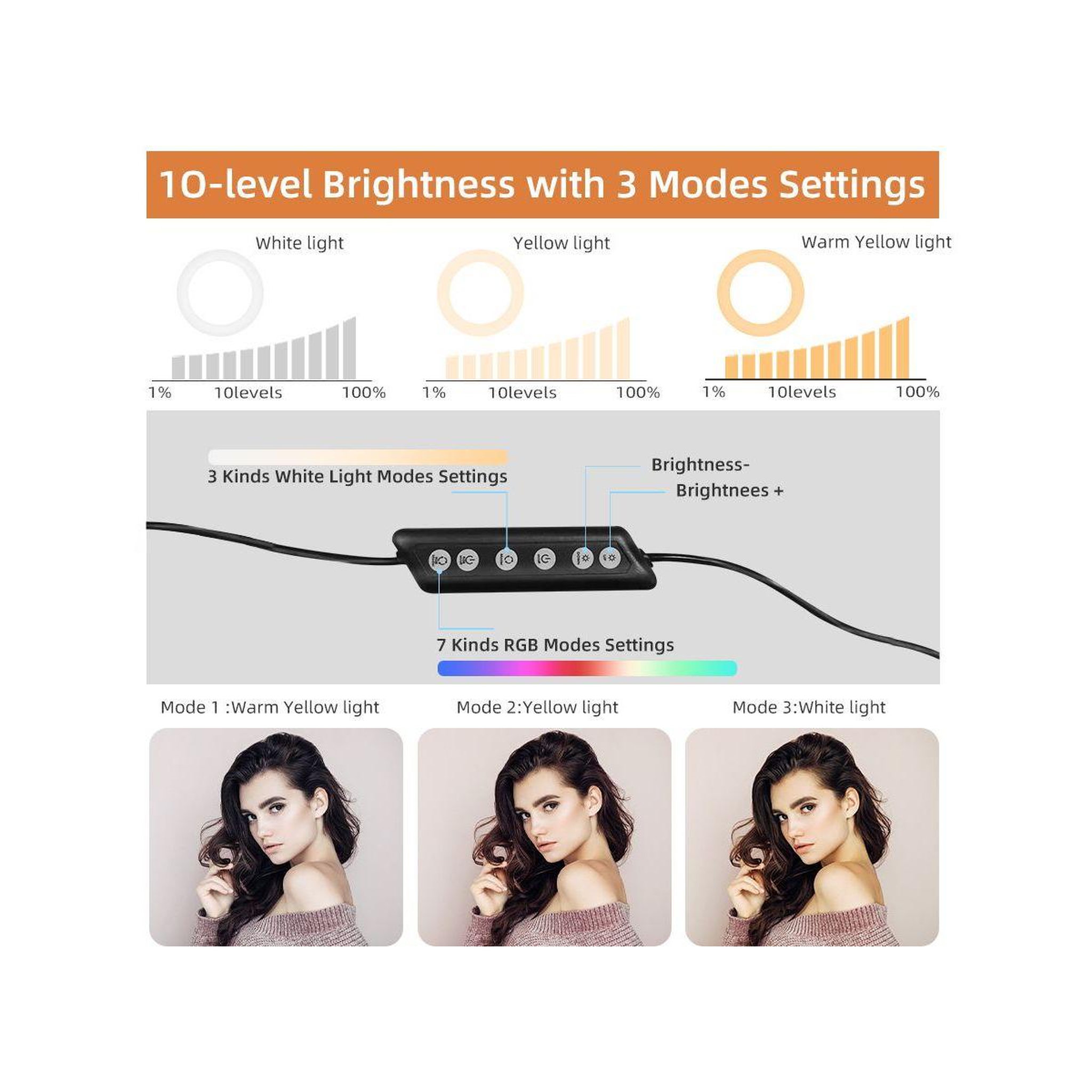 Voir la diapositive 3 : ESSENTIEL B Ring light 14'' pour Smartphone / Vlog