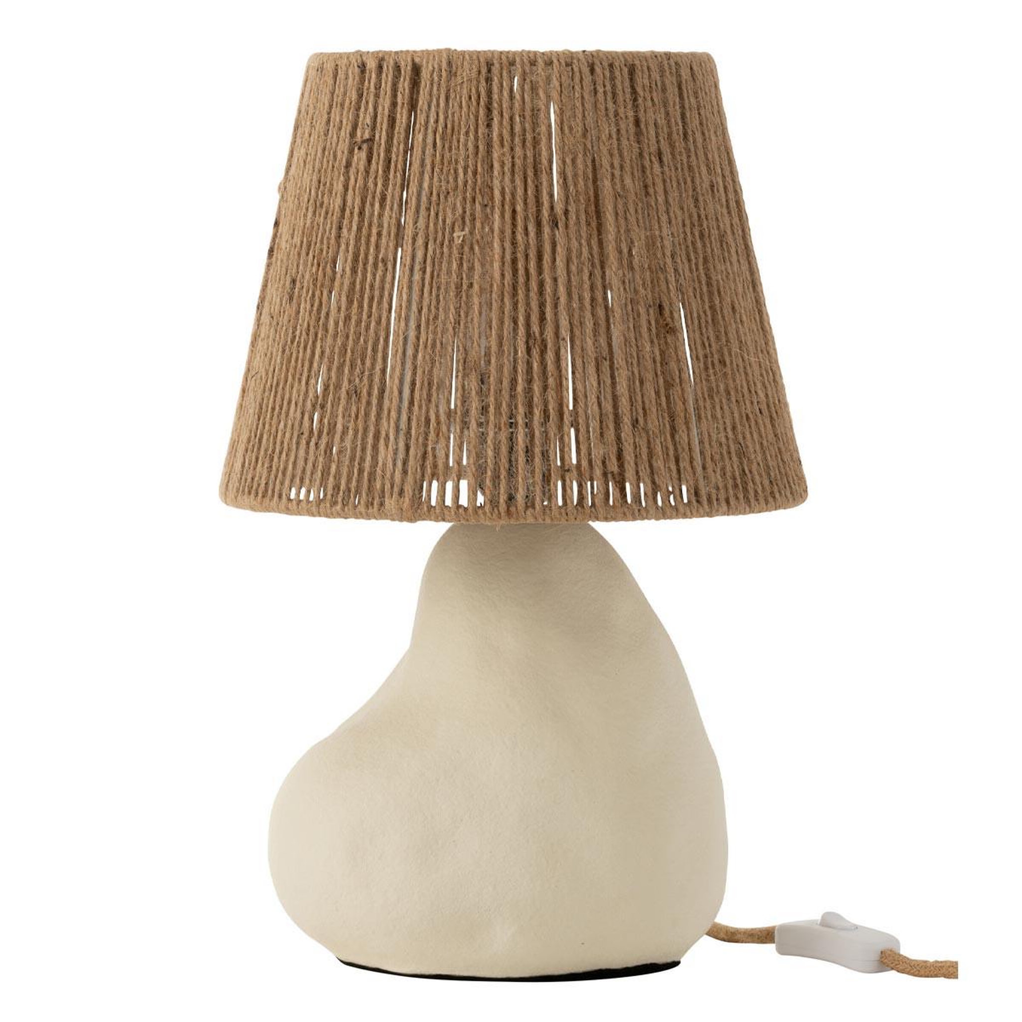 J-LINE Lampe à poser design  ficelle  40cm naturel & beige