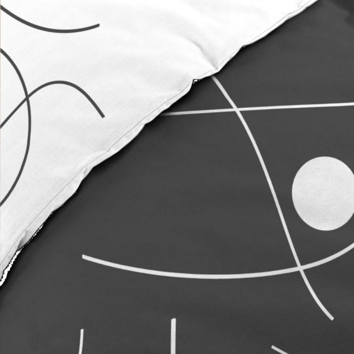 Paris Prix Parure de Lit 3 Pièces Réversible  Sonate  240x220cm Gris