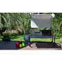 Voir la diapositive 3 : Balancelle de jardin - Acier et polyester - Gris - WELNESS