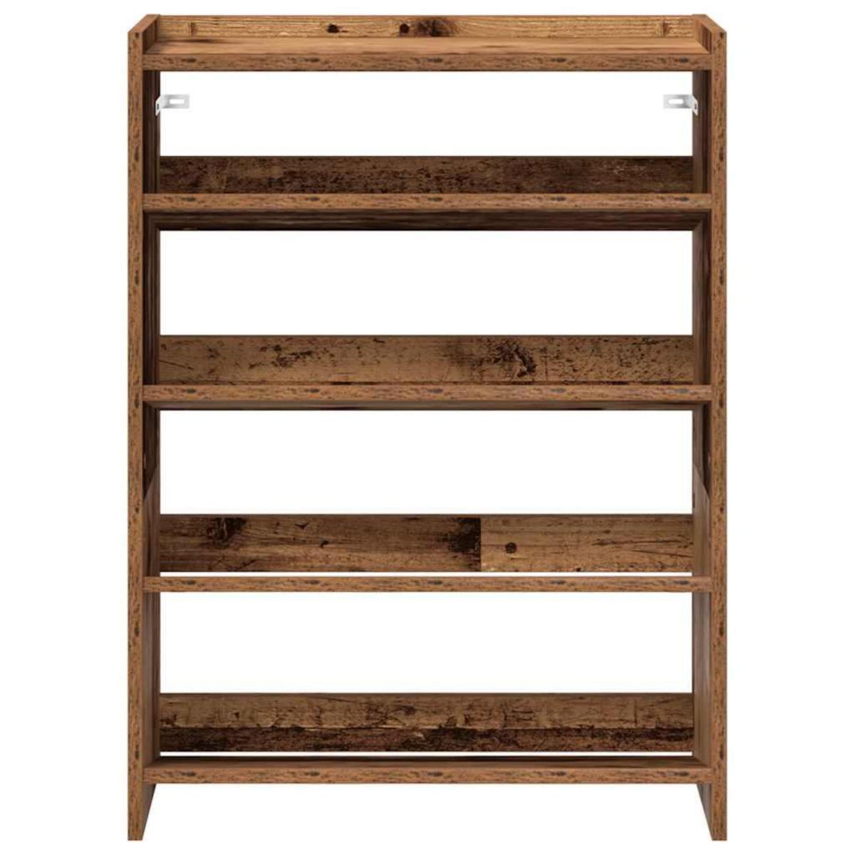 VIDAXL Etagere a chaussures vieux bois 60x25x81 cm bois d'ingenierie