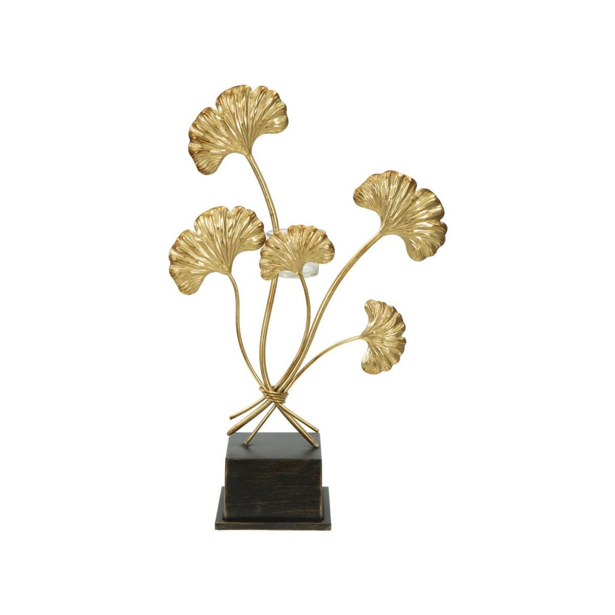 Paris Prix Bougeoir design en métal  iris  44cm or