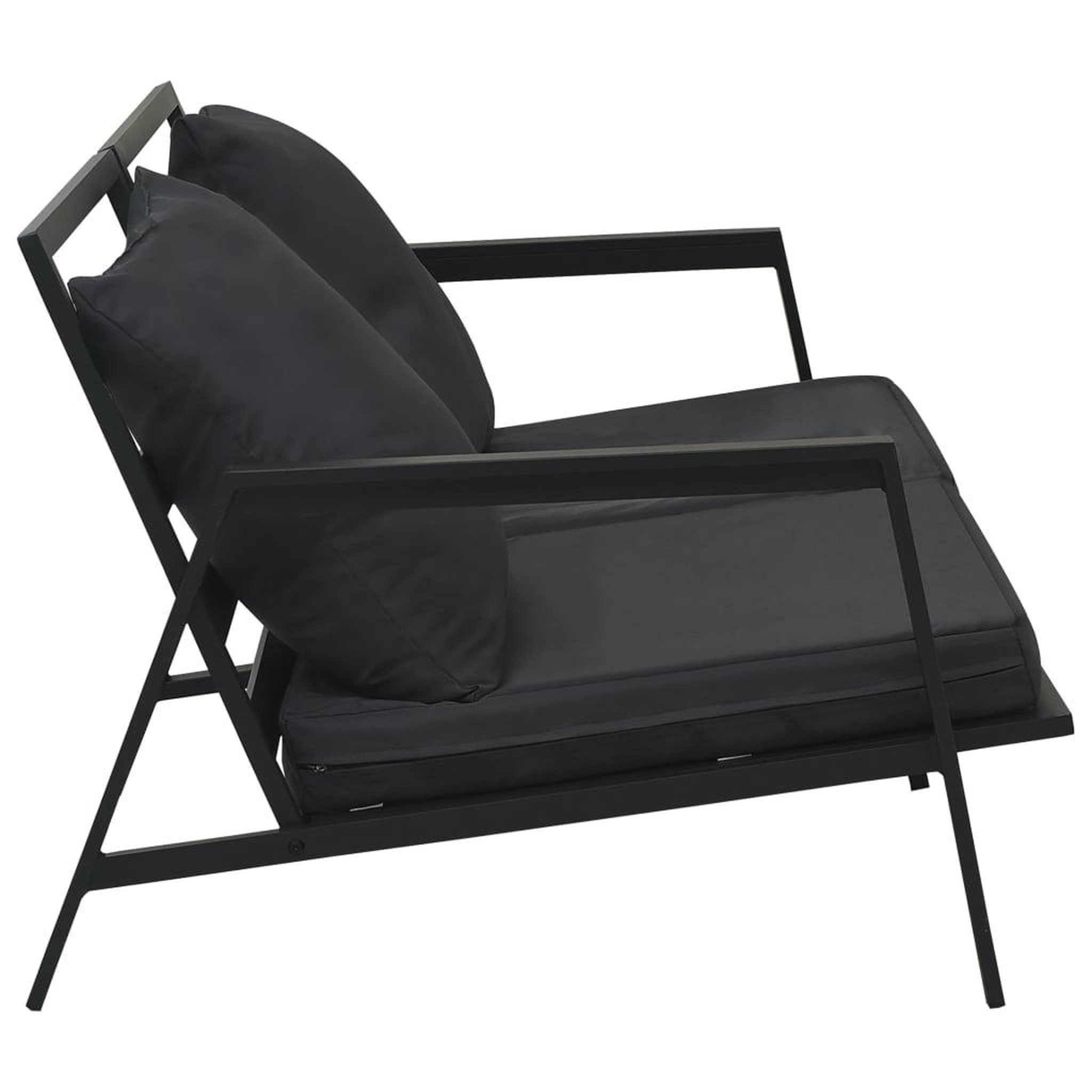 Voir la diapositive 4 : VIDAXL Salon de jardin 5 pcs avec coussins aluminium gris fonce