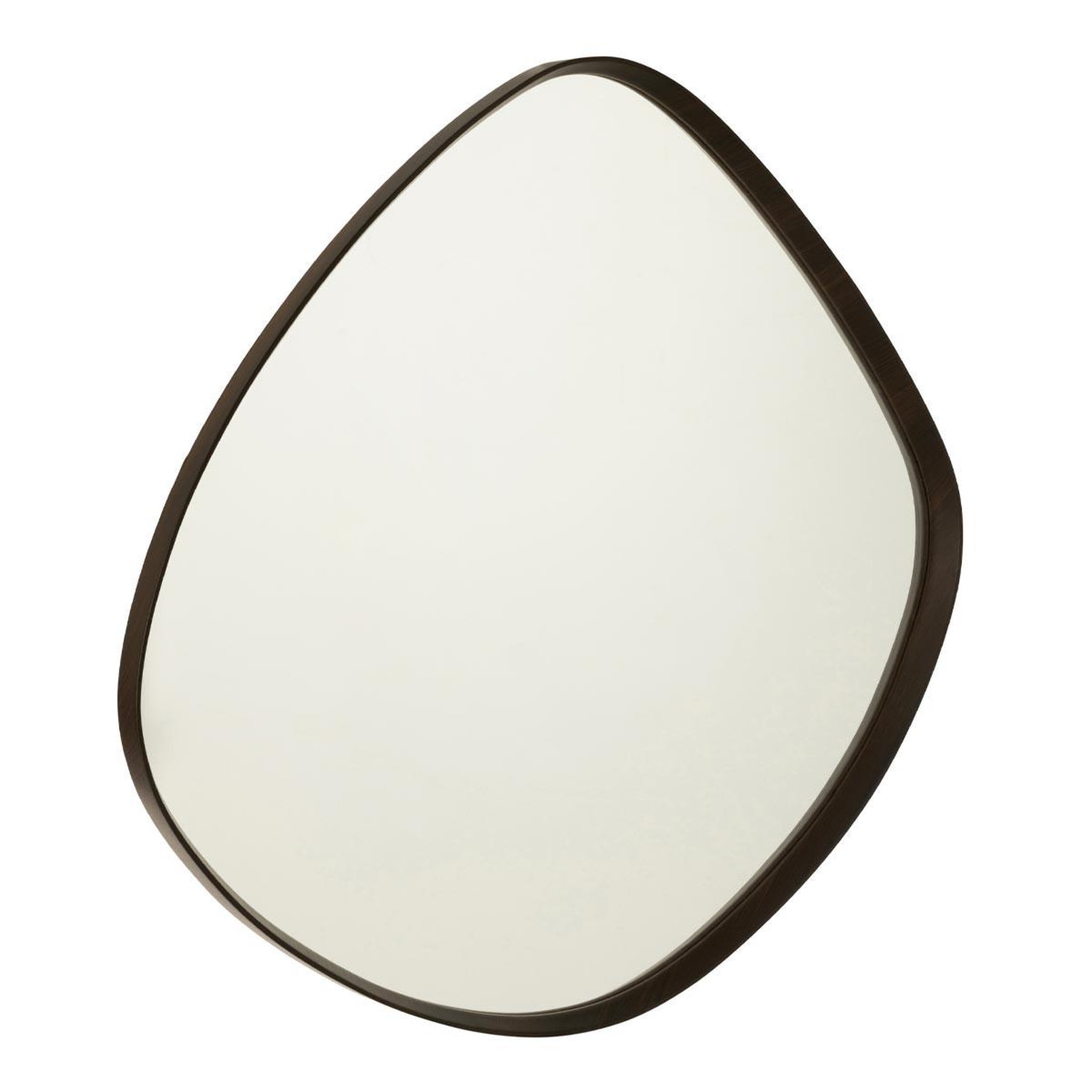 J-LINE Miroir Mural Abstrait  Nigel  88cm Marron Foncé