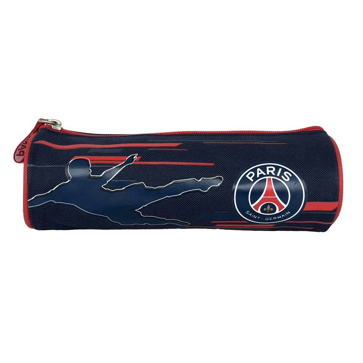 Trousse ronde bleue et rouge PSG