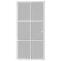 VIDAXL Porte interieure 102,5x201,5 cm Blanc Verre mat et aluminium