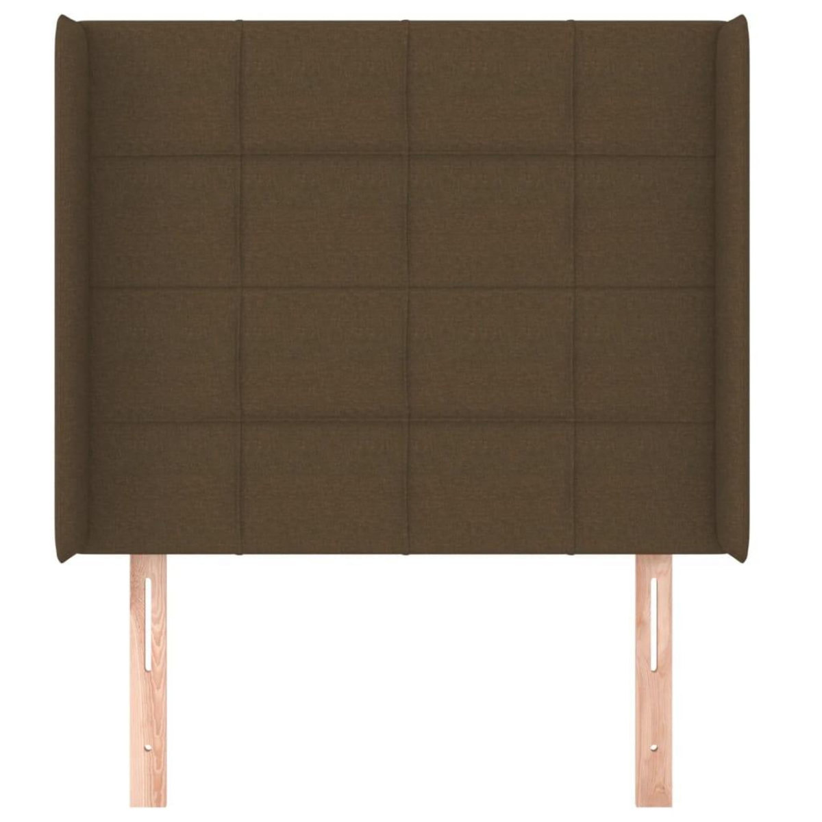 VIDAXL Tete de lit avec oreilles Marron fonce 93x16x118/128 cm Tissu