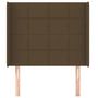 Voir la diapositive 3 : VIDAXL Tete de lit avec oreilles Marron fonce 93x16x118/128 cm Tissu