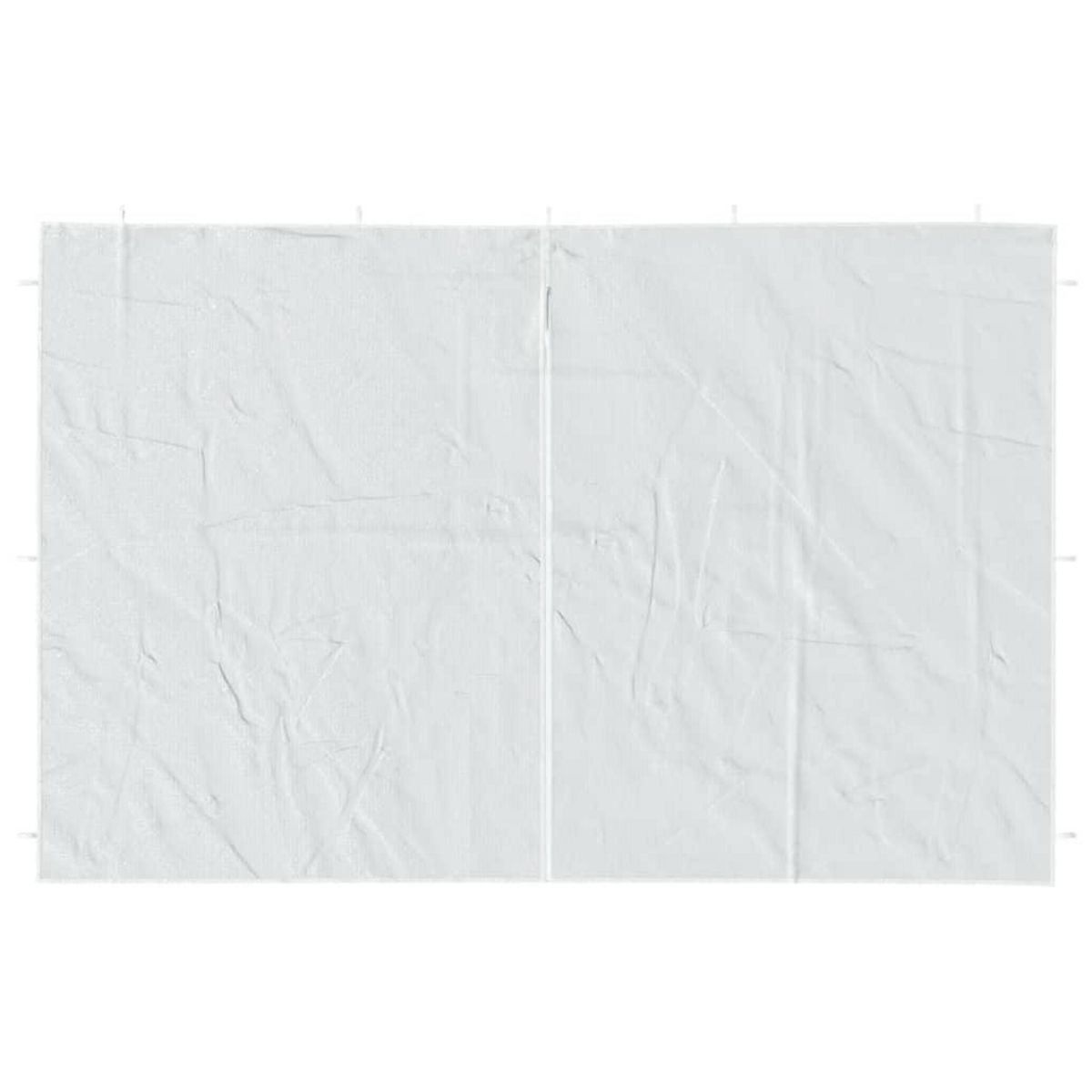VIDAXL Parois de tente de reception 2 pcs et fermeture eclair PE Blanc