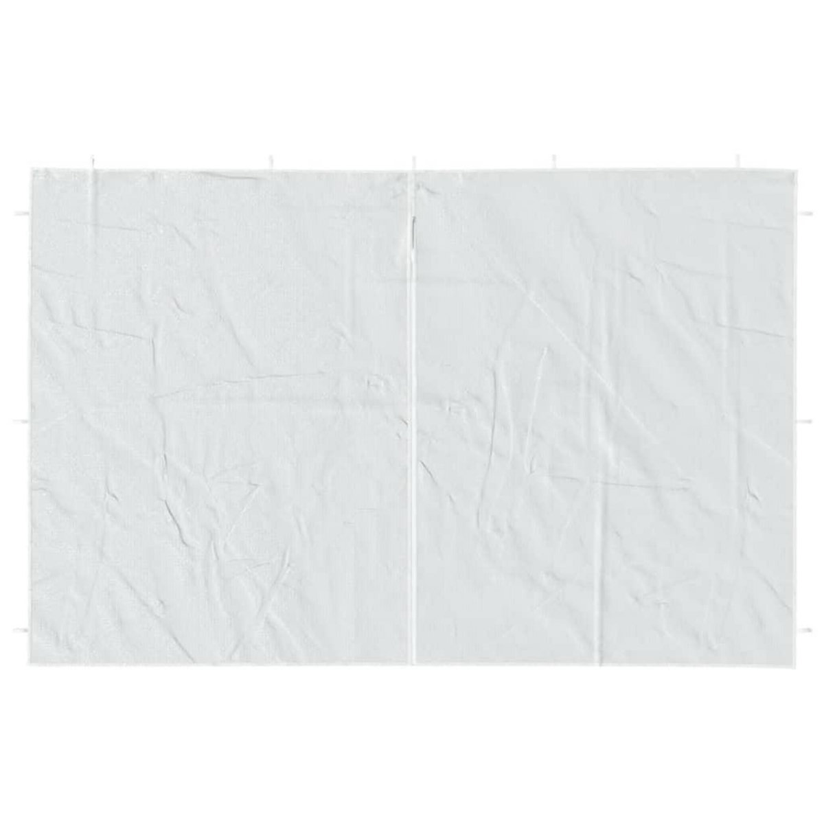 VIDAXL Parois de tente de reception 2 pcs et fermeture eclair PE Blanc