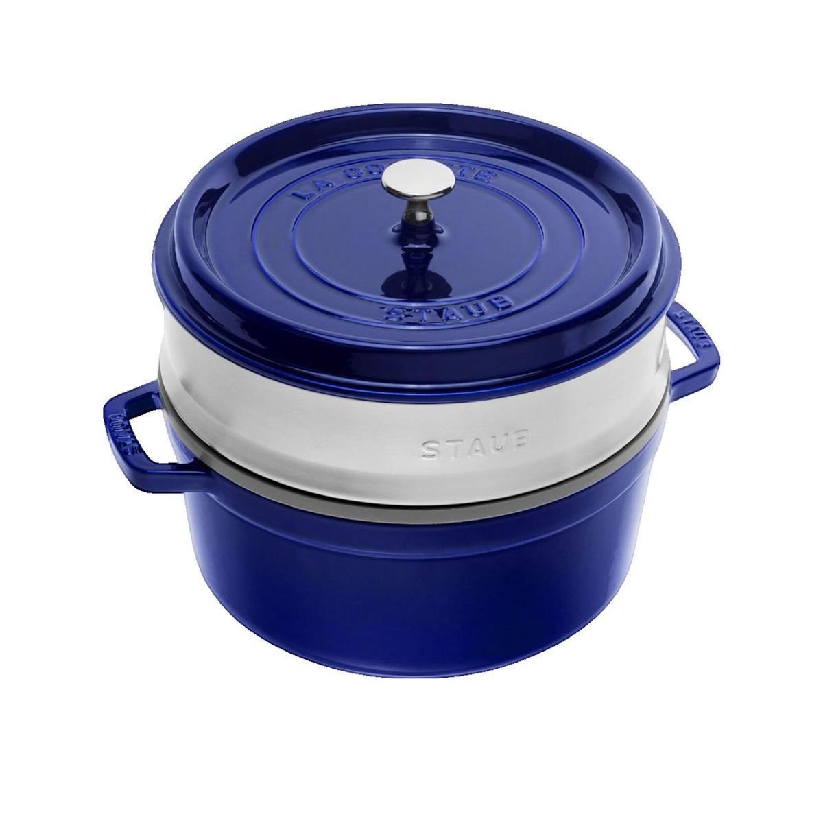 Staub Cocotte Staub 26 cm bleu intense en fonte émaillée