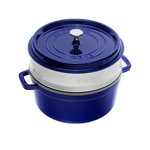 Staub Cocotte Staub 26 cm bleu intense en fonte émaillée