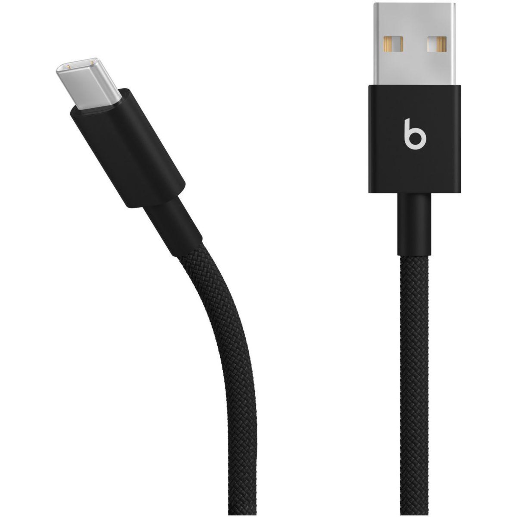 Voir la diapositive 2 : BEATS Câble de charge tissé USB-A vers USB-C 1M50 Noir intense