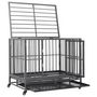 Voir la diapositive 5 : VIDAXL Cage pour chien avec roues et toit Acier 102x72x85 cm