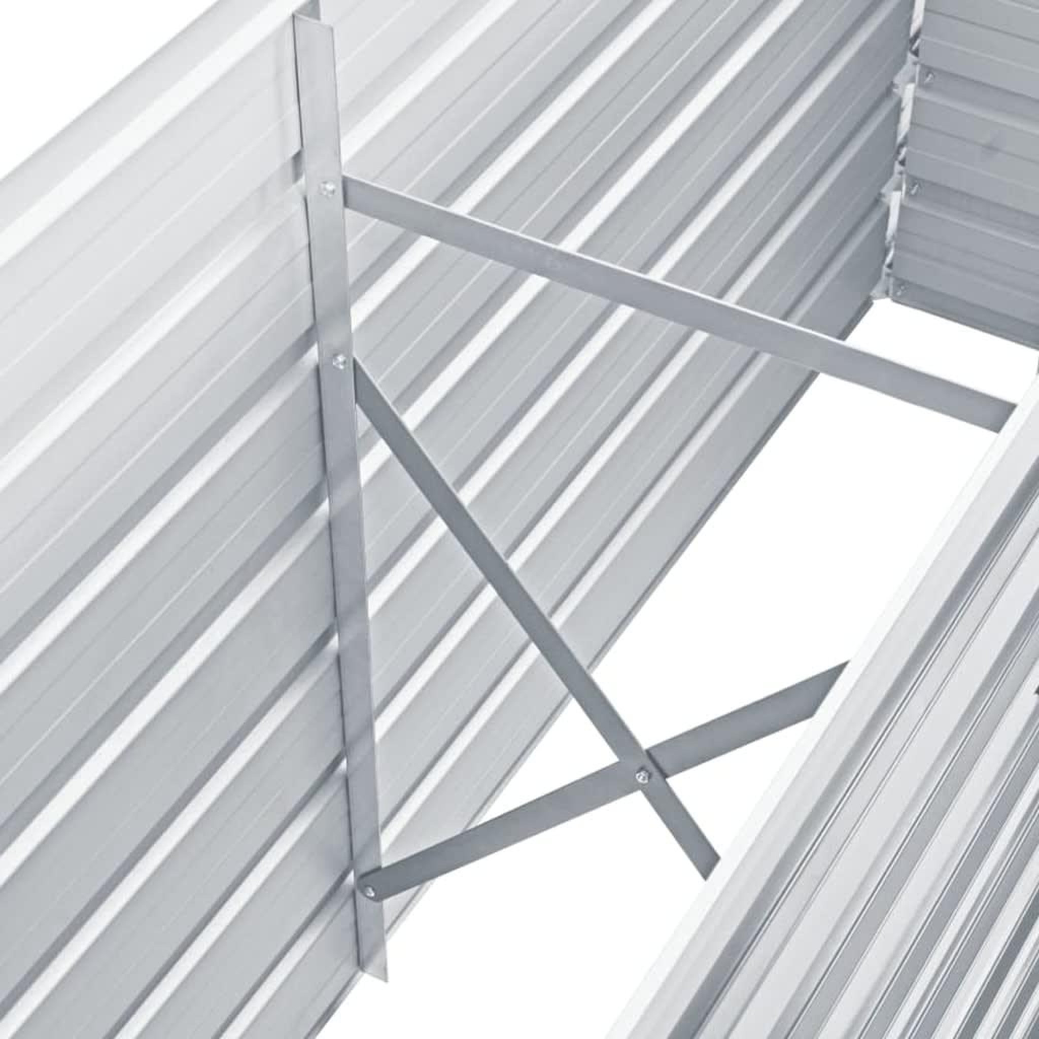 Voir la diapositive 5 : VIDAXL Lit sureleve de jardin Acier galvanise 160x40x77 cm Gris