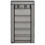 Voir la diapositive 5 : VIDAXL Armoire a chaussures avec housse Gris 58x28x106 cm Tissu