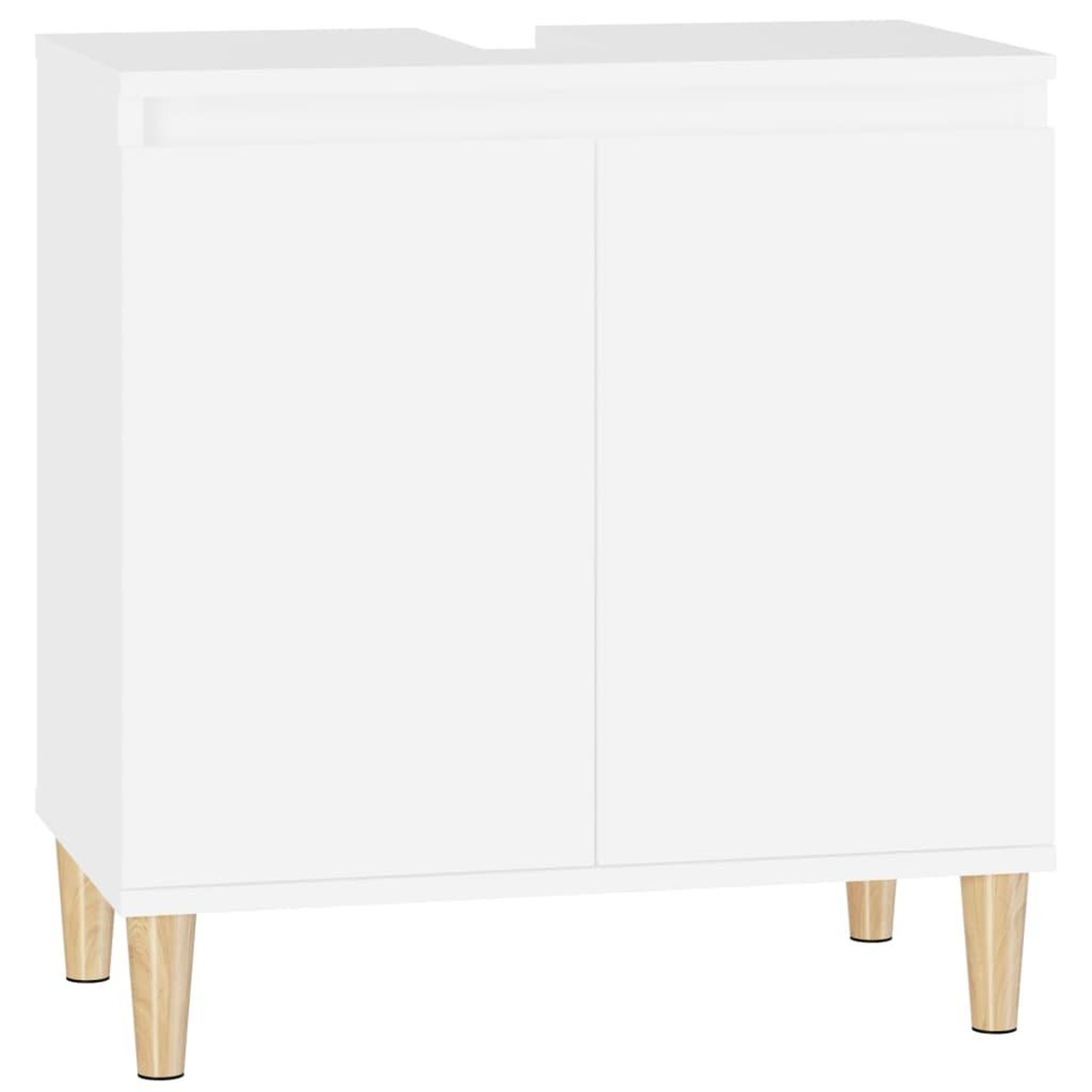 Voir la diapositive 2 : VIDAXL Meuble d'evier blanc 58x33x60 cm bois d'ingenierie