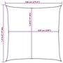 Voir la diapositive 6 : VIDAXL Voile d'ombrage 160 g/m^2 Marron 7x7 m PEHD