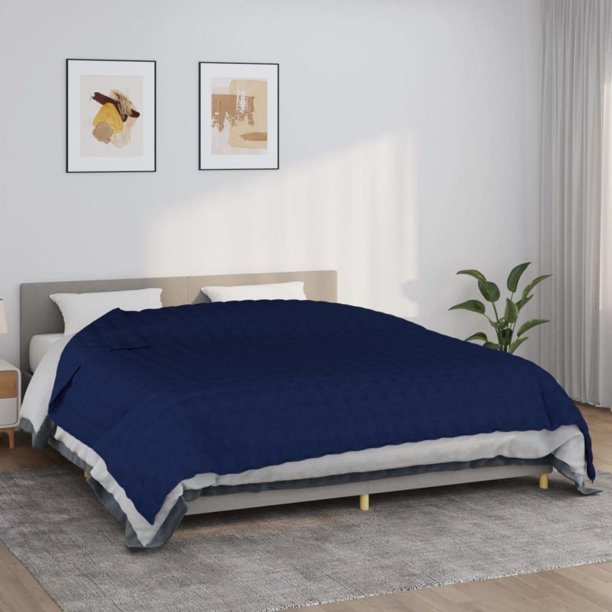 VIDAXL Couverture lestee Bleu 235x290 cm 11 kg Tissu