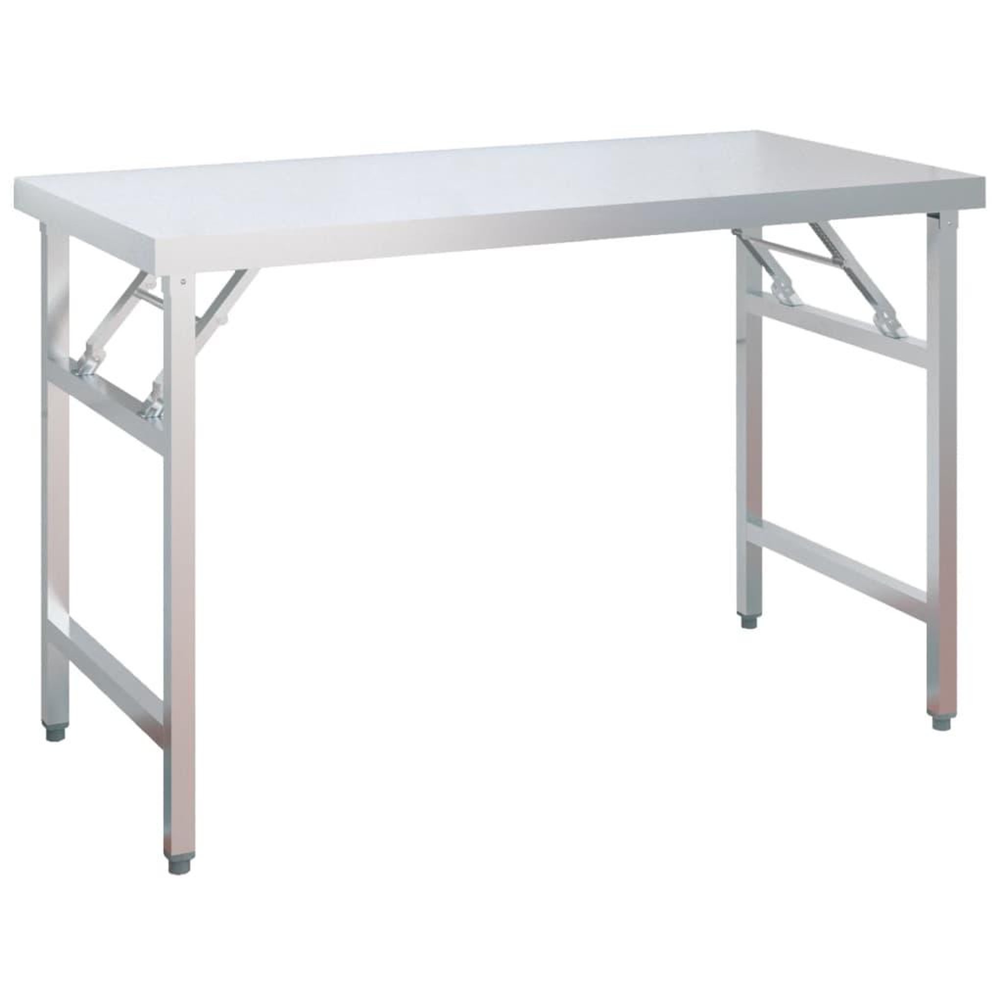 Voir la diapositive 4 : VIDAXL Table de travail de cuisine avec etagere 120x60x145 cm Inox
