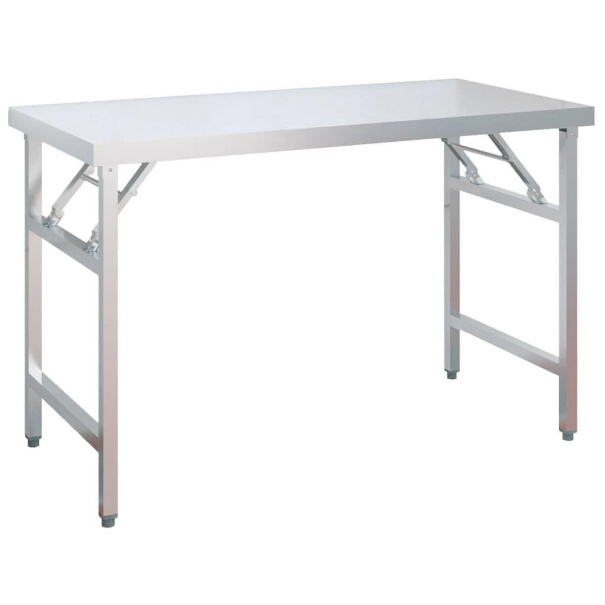 VIDAXL Table de travail de cuisine avec etagere 120x60x145 cm Inox