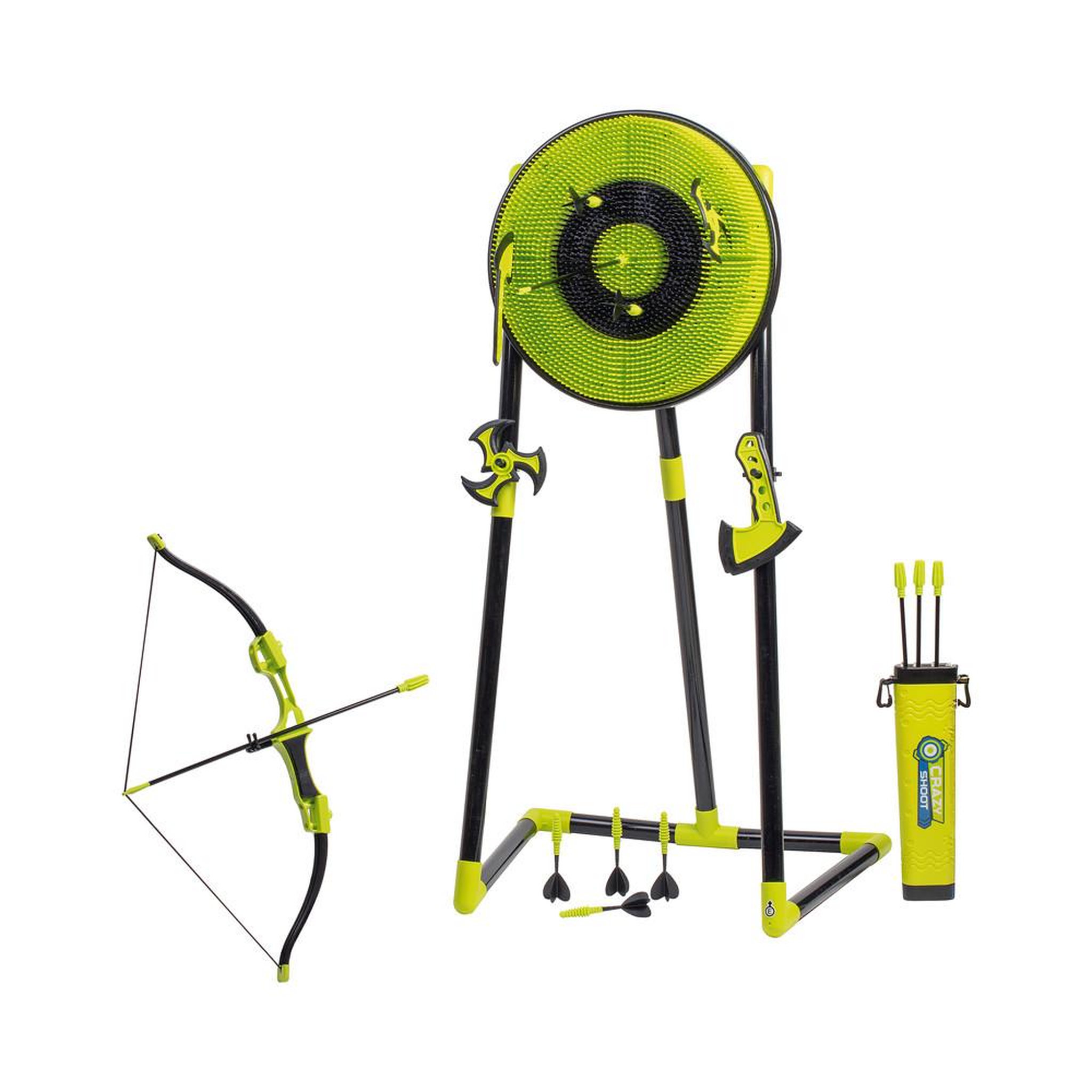 Voir la diapositive 2 : Coffret 4 en 1 cible de tir précision 18 pièces archery étoiles haches