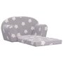 Voir la diapositive 4 : VIDAXL Canape-lit enfant 2 places gris clair etoiles peluche douce