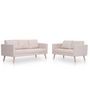 Voir la diapositive 2 : VIDAXL Ensemble de canape 2 pcs tissu creme