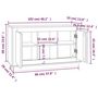 Voir la diapositive 6 : VIDAXL Buffet blanc 102x35x60 cm bois d'ingenierie