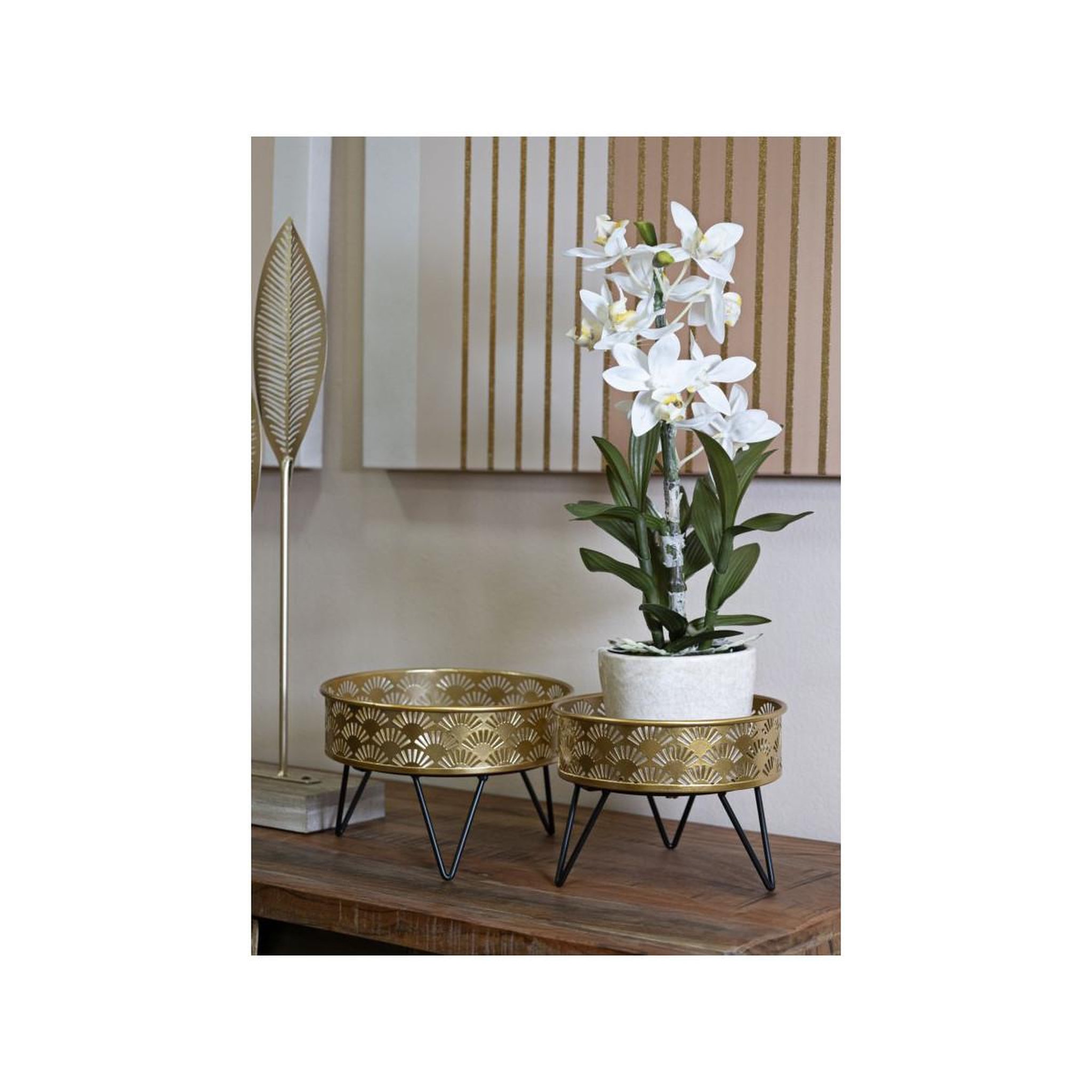 Voir la diapositive 5 : Paris Prix Lot de 2 cache-pots design  zanny  20cm or