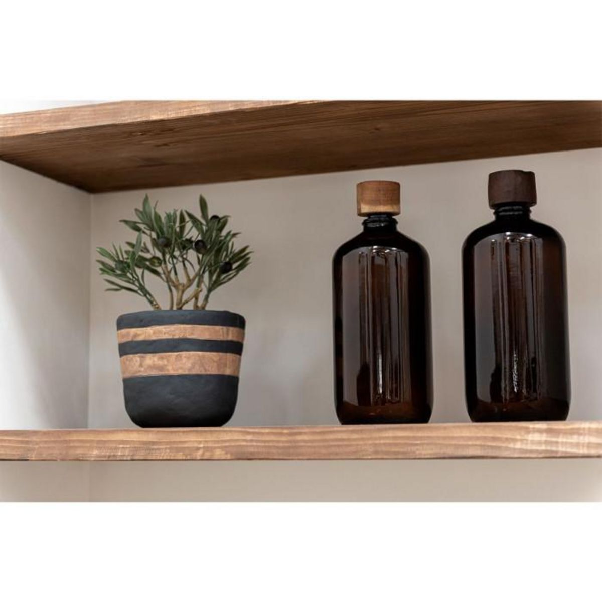 Paris Prix Bouteille en Verre  Vintage  33cm Marron