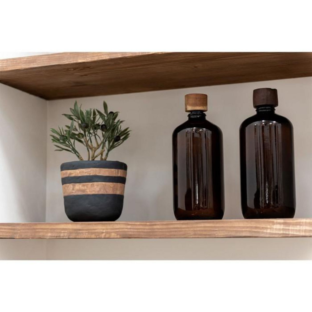 Paris Prix Bouteille en Verre  Vintage  33cm Marron