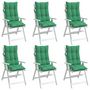 Voir la diapositive 4 : VIDAXL Coussins de chaise a dossier haut lot de 6 vert tissu oxford