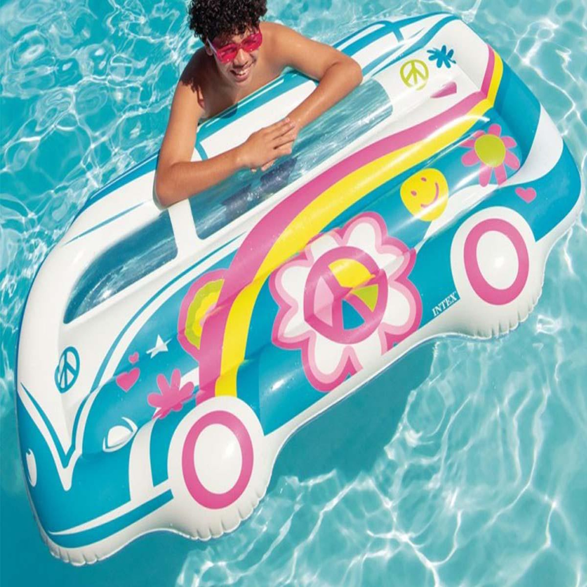Voir la diapositive 2 : INTEX Matelas de piscine Van 70's - Intex