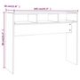 Voir la diapositive 6 : VIDAXL Table console chene sonoma 105x30x80 cm bois d'ingenierie