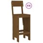 Voir la diapositive 3 : VIDAXL Ensemble de bar de jardin 5 pcs marron miel bois de pin massif