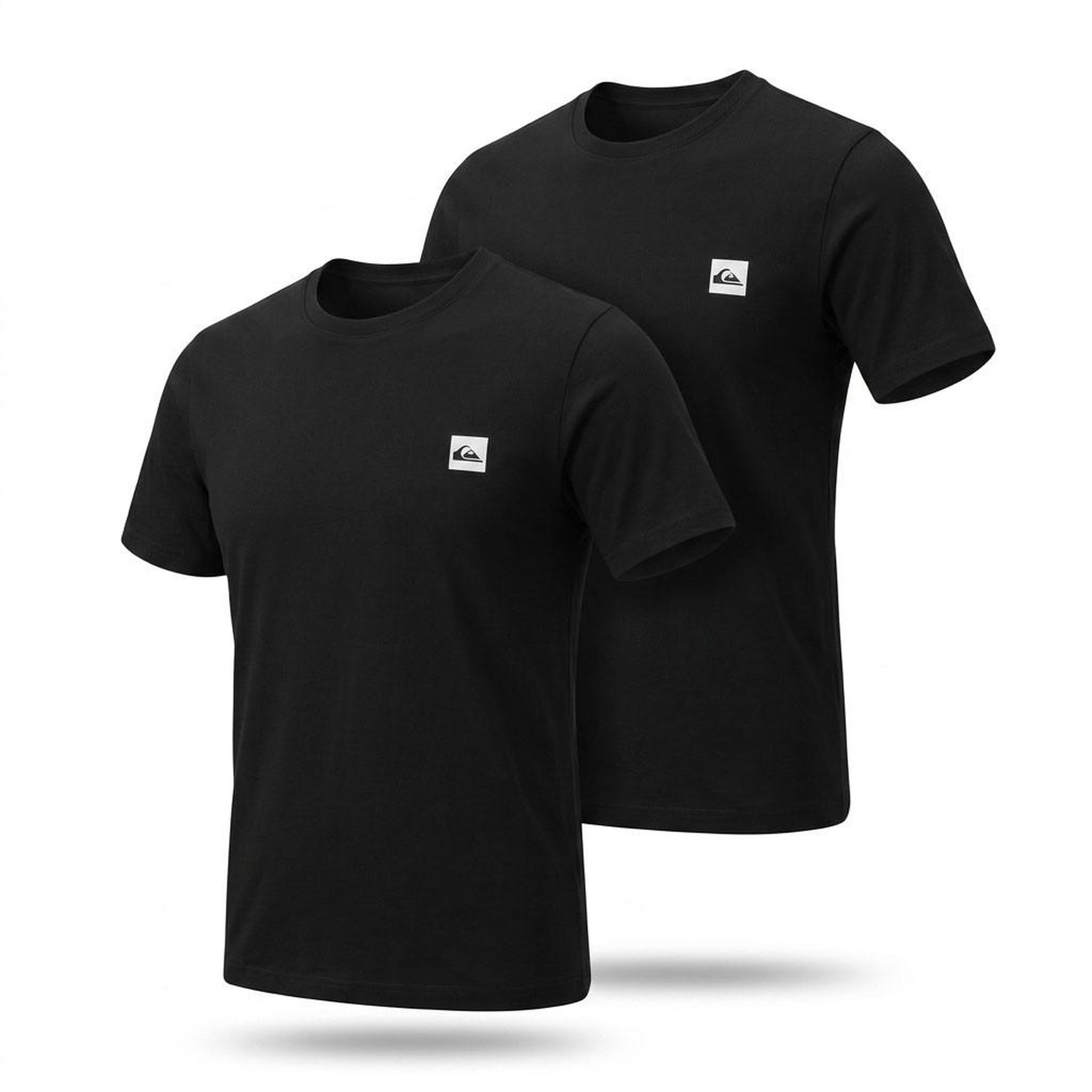 Voir la diapositive 1 : QUIKSILVER Quiksilver Pack de 2 T Shirts Homme 100% Coton Col Rond ou Col V