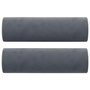 Voir la diapositive 2 : VIDAXL Coussins decoratifs lot de 2 Gris fonce Ø15x50 cm Velours