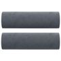 Voir la diapositive 2 : VIDAXL Coussins decoratifs lot de 2 Gris fonce Ø15x50 cm Velours