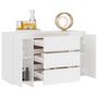Voir la diapositive 3 : VIDAXL Buffet avec 3 tiroirs Blanc 120x41x75 cm Bois d'ingenierie