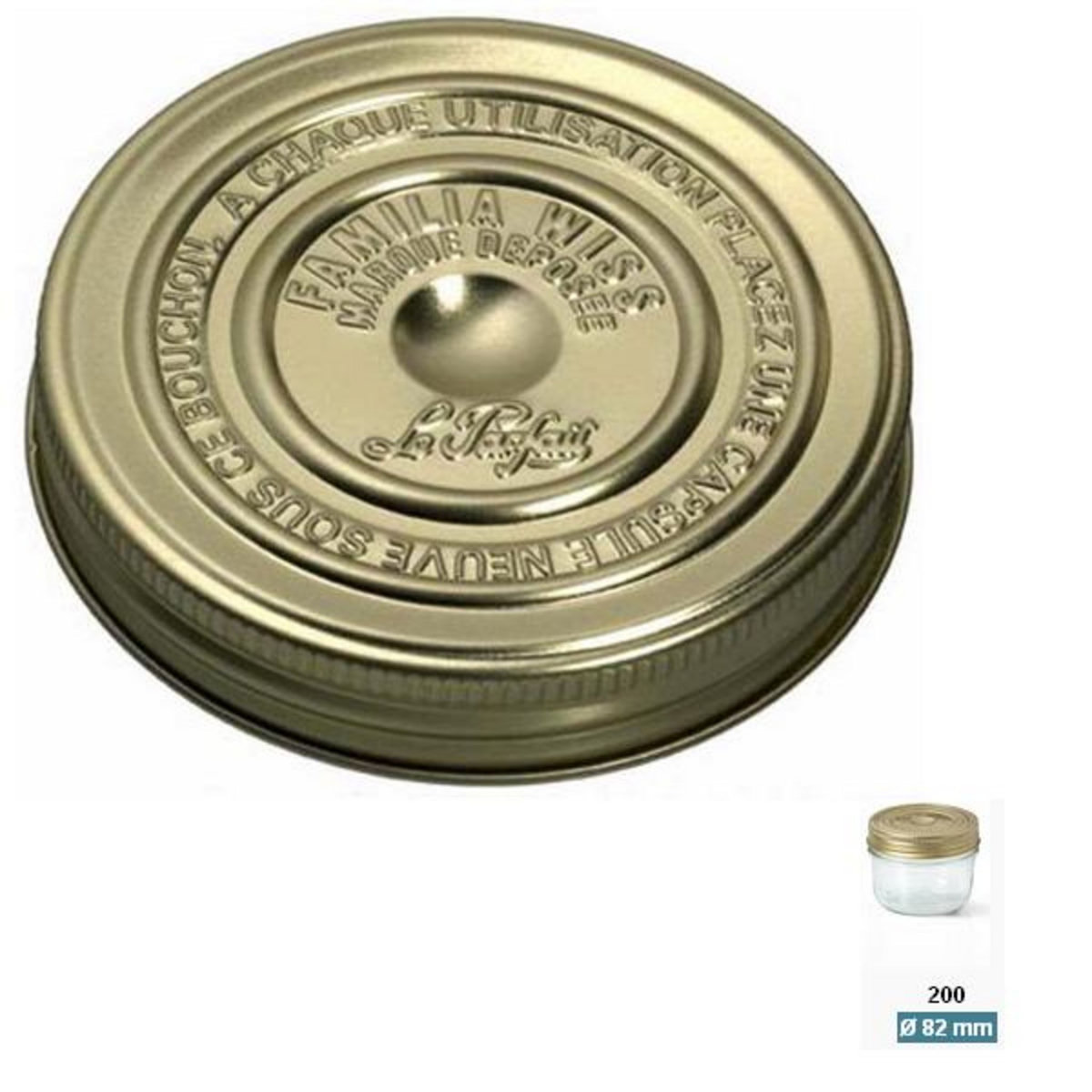 Le parfait Lot de 6 couvercles à vis 8.2cm - 610087