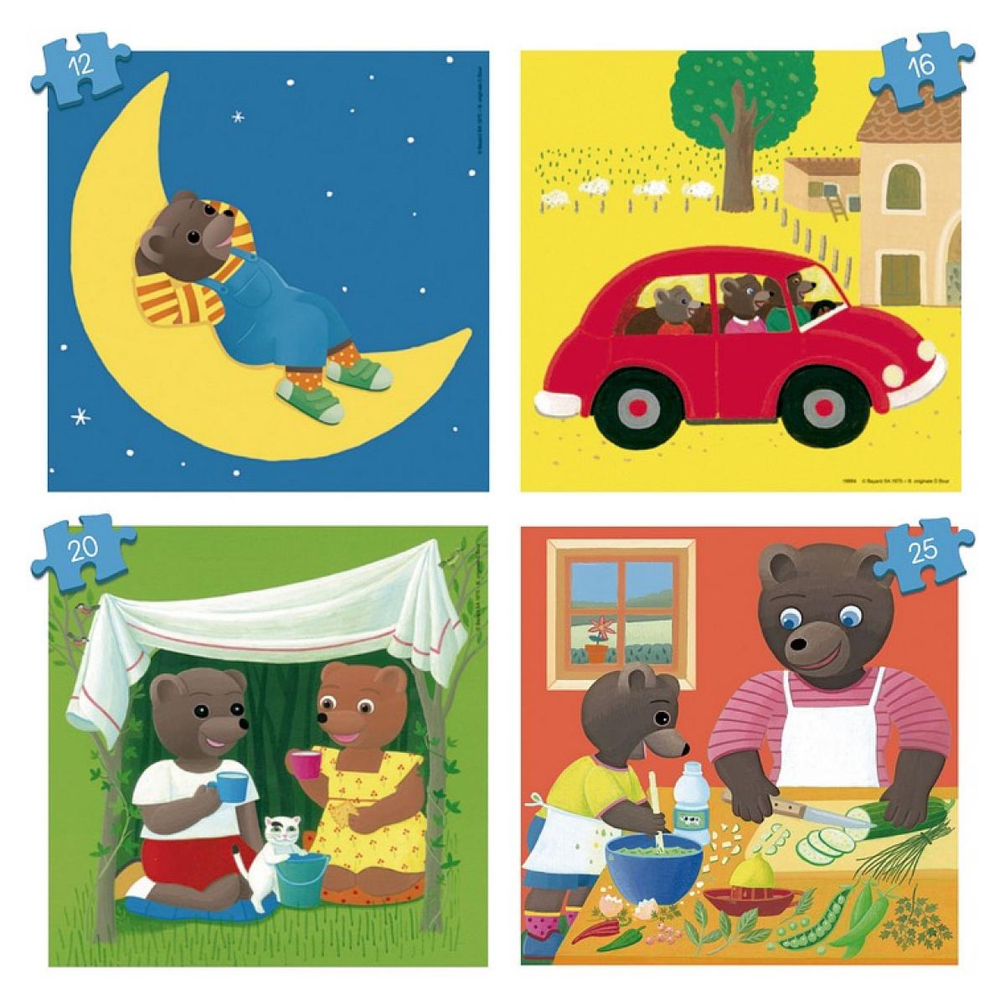 Voir la diapositive 2 : EDUCA Puzzle progressif Petit Ours Brun - 12 16 20 25 pcs
