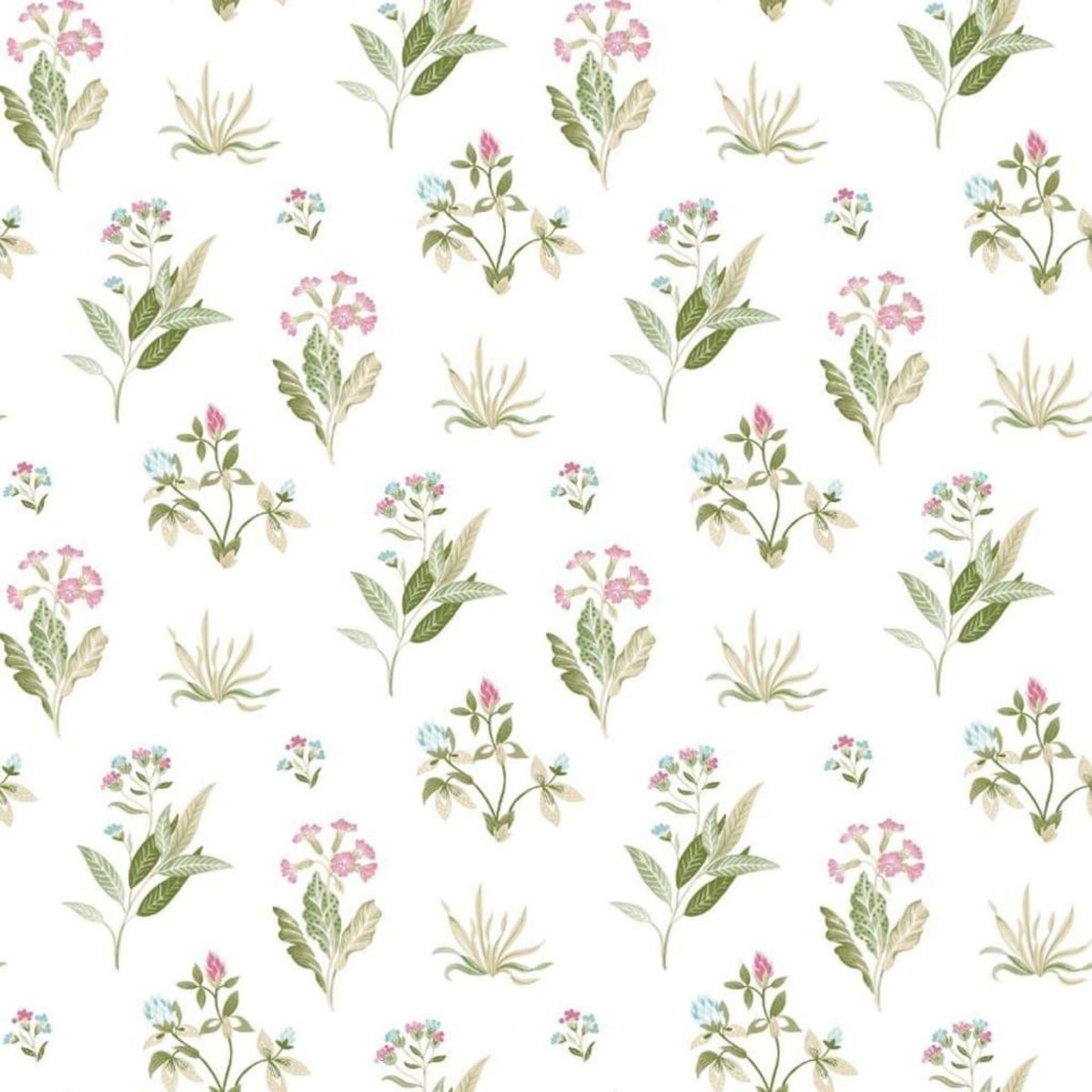 Noordwand Noordwand Papier peint Blooming Garden 6 Flowers and Plants Blanc vert
