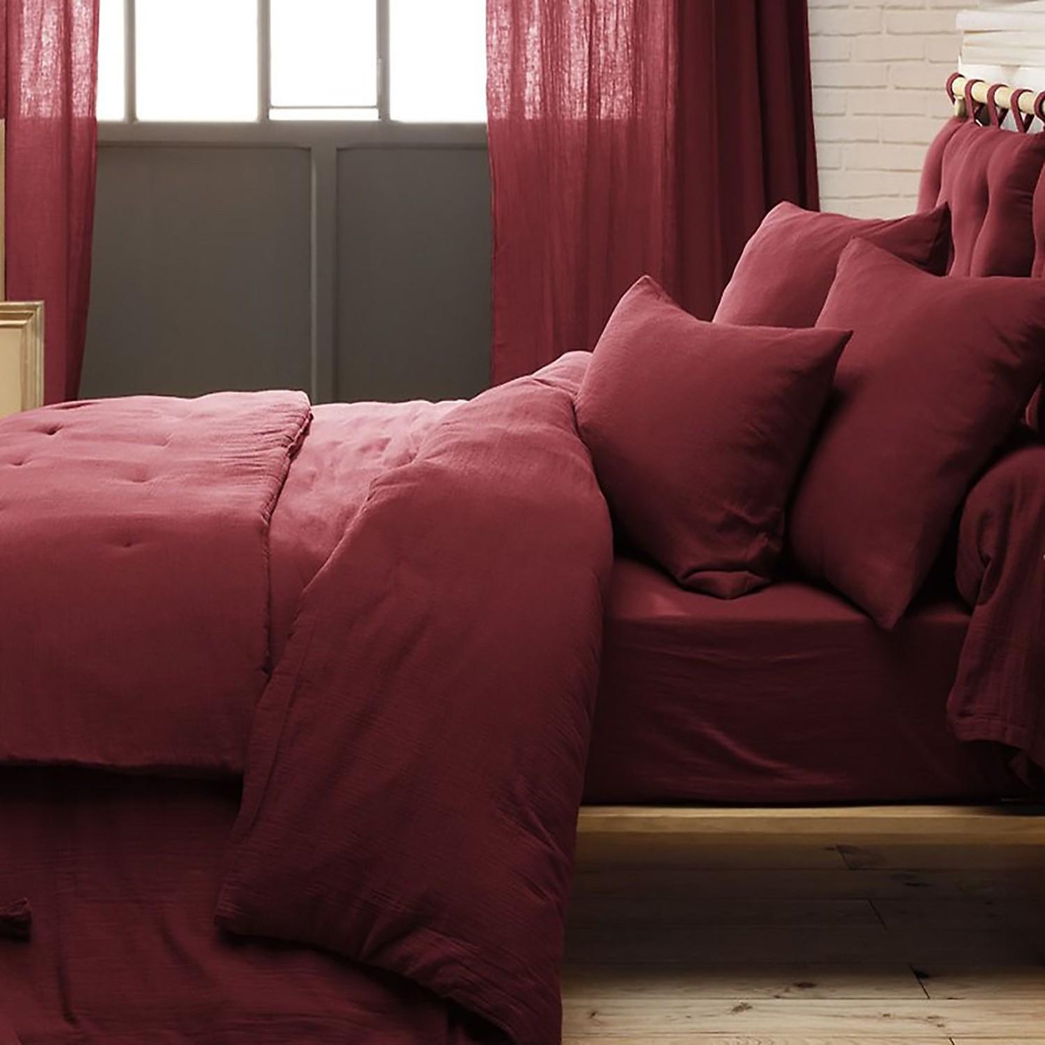 Voir la diapositive 4 : Home collection Housse de couette 100% gaze de coton